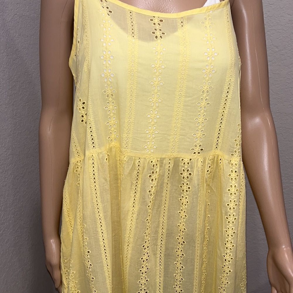 Nwt Anthropologie Label of Love embroidered yellow sundress. - Picture 4 of 6